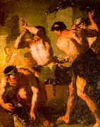  Luca  Giordano The Forge Of Vulcan Spain oil painting reproduction